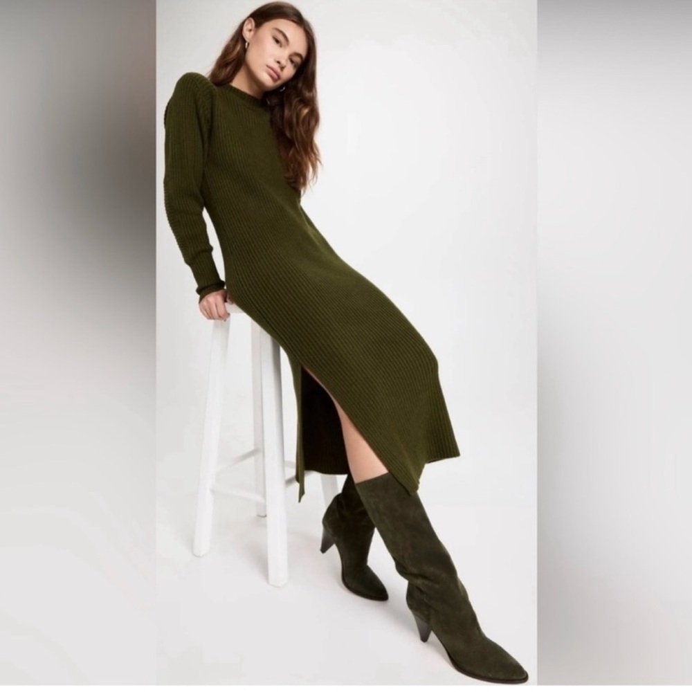 Anine Bing Green Knit Dress M